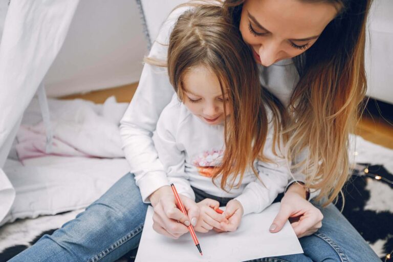mother getting a divorce with a children